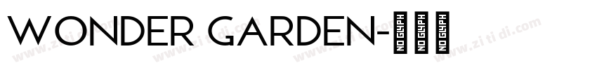 wonder garden字体转换